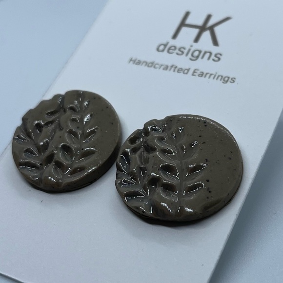 Handmade Clay Studs - Picture 2 of 10